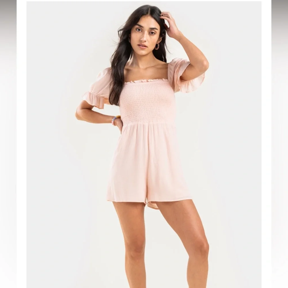 Francesca’s - Lana Smock Top Romper - Picture 2 of 10